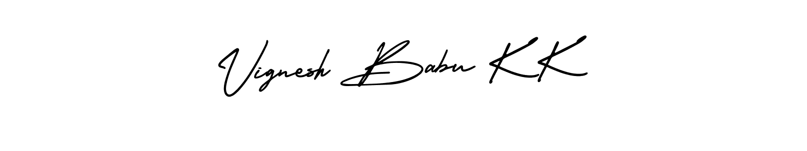 Make a beautiful signature design for name Vignesh Babu K K. With this signature (AmerikaSignatureDemo-Regular) style, you can create a handwritten signature for free. Vignesh Babu K K signature style 3 images and pictures png